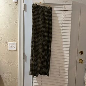 Yellow medallion wide leg pants